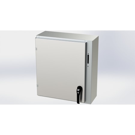 Saginaw Control & Engineering 2 Point Latch Electrical Enclosures, 24 in H, 8 in D, 21.38 in W, NEMA 3R, 4, 4X, 12, 13 SCE-24XEL2108SSLP